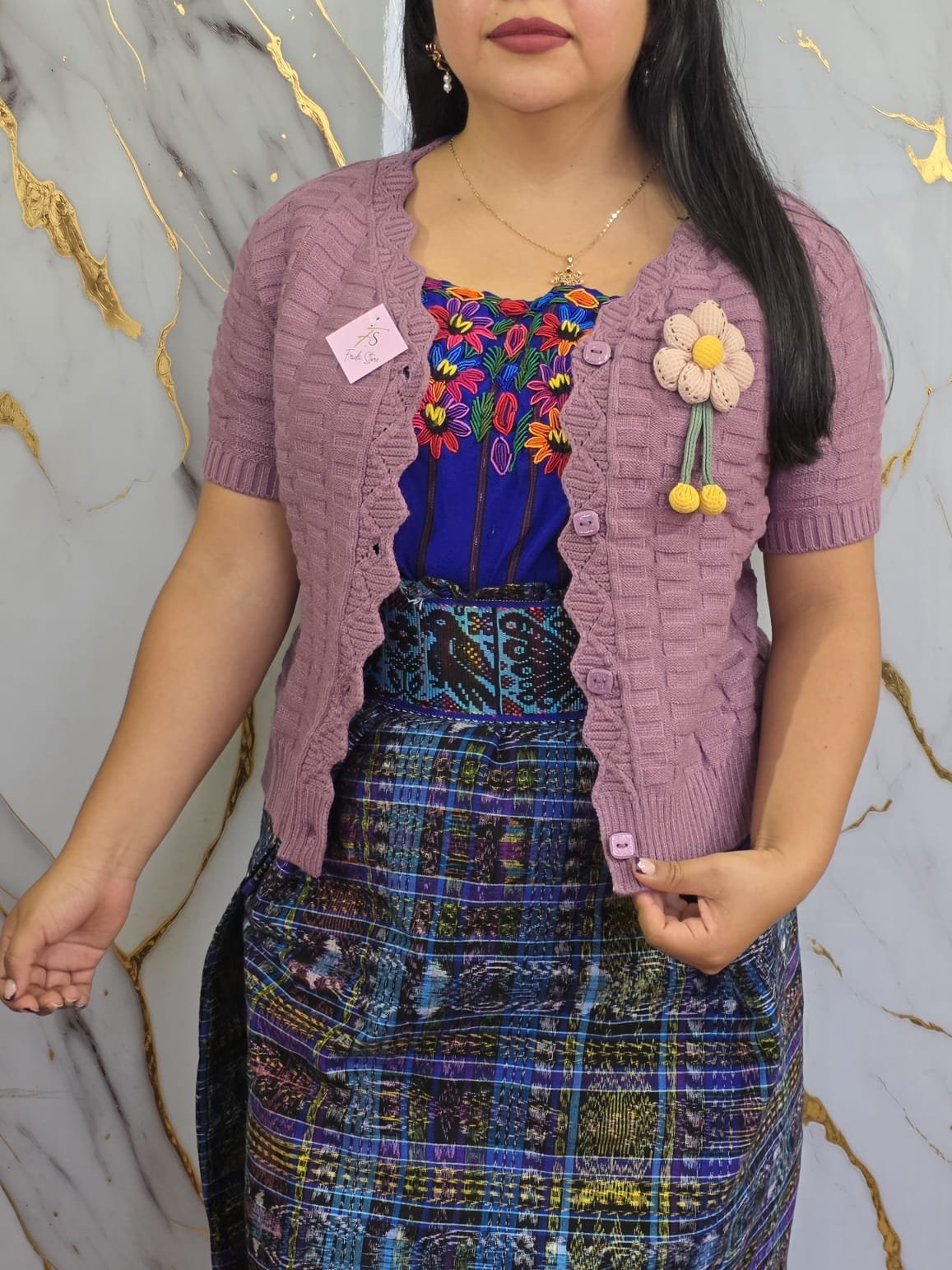 Manga corta con flor🌸 - Imagen 4