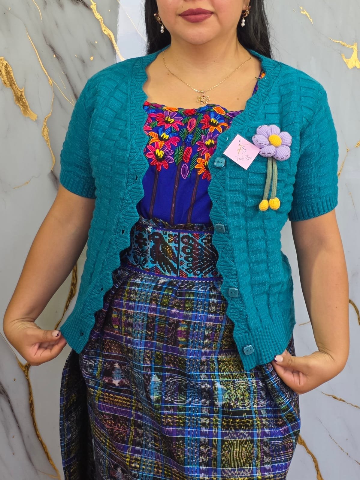 Manga corta con flor🌸 - Imagen 7